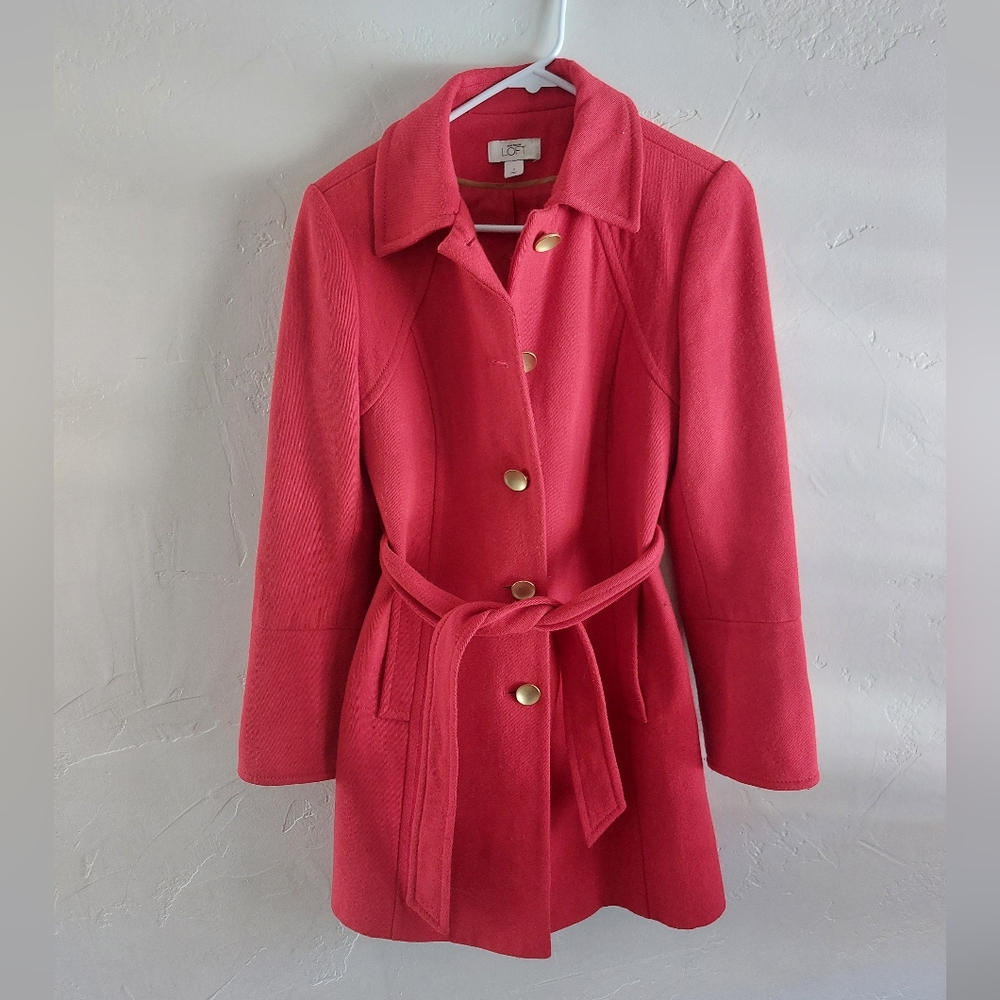 Loft wool blend top coat